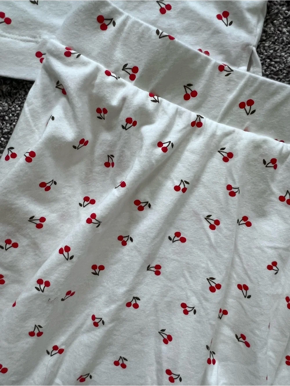 Gap girls size 14/16 White Cherry-Print Skort Matching Set